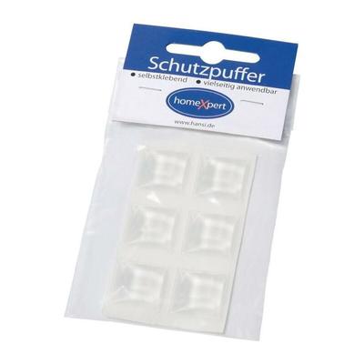 Schutzpuffer Clear 20,5 mm Kunststoff transparent Quadrat selbstklebend