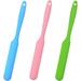 3 Pieces Non-Stick Wax Spatulas Silicone Spatula Waxing Applicator Hair Removal Sticks Easy to Clean Reusable Scraper Large Hard Wax Sticks for Home Salon Body Use Pink Green and Blue