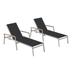 Travira Chaise Lounge - Set of 2 - Black Sling - 80"L X 32"W X 23"H