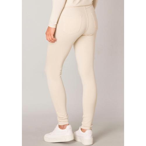 Treggings BASE LEVEL Gr. 36, N-Gr, beige (light beige) Damen Hosen mit elastischem Bund