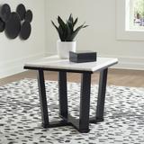 Signature Design by Ashley Fostead White / Dark Brown Square End Table - 24"W x 24"D x 22"H