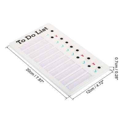 Checklist Board Set, 6Pcs Chore Chart Plan with Cardstock , White