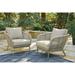 Signature Design by Ashley Swiss Valley Brown/Beige Lounge Chair with Cushion (Set of 2) - 30"W x 33"D x 28"H