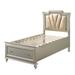 Kaitlyn Full Bed W/Led & Storage in PU & Champagne Finish