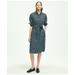 Brooks Brothers Women's Cotton Striped Shirt Dress | Navy | Size 8