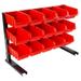 15 Bin Storage Rack Organizer-Durable Carbon Steel with Stackable Plastic Drawers for Tools