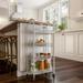 Lavish Home 83-88-4 4-Tiered Narrow Rolling Storage Shelves