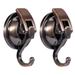 Heavy duty vacuum shower hook glass suction cup hook bathroom bathrobe hook reusable - Bronze color