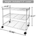 ikayaa Simple Deluxe Heavy Duty 3-Shelf Shelving Unit 24 D x 14 W x 20 H 3 Tier