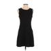 Sanctuary Casual Dress - A-Line Crew Neck Sleeveless: Black Print Dresses - Women's Size Small