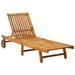 Htovila Sun Lounger Solid Acacia Wood