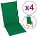 Htovila Garden Highback Chair Cushions 4 pcs Green 47.2 x19.7 x1.2 Fabric