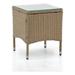 Afuera Living Transitional Wicker / Rattan Outdoor End Table in Natural