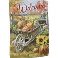 Fall Harvest Welcome Garden Flag â€“ 12 x 18 Thanksgiving Halloween