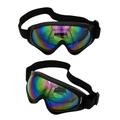 PC Windproof Skiing Glasses Dustproof Motorcycle Glasses for Any Weather Condition Black Frame Colorful