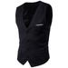 GWAABD Undershirt for Men s Suit Vest V Neck Silm Fit Solid Formal Suit Waist Coat Lightweight For Wedding Prom Business