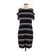 White House Black Market Casual Dress: Black Stripes Dresses - Women's Size Medium