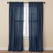 Wide Width Poly Cotton Canvas Rod-Pocket Panel by BrylaneHome in Navy (Size 48" W 108"L) Window Curtain Drape