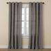 Wide Width Poly Cotton Canvas Grommet Panel by BrylaneHome in Charcoal (Size 48" W 108"L) Window Curtain Drape