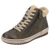 Winterboots REMONTE, Damen, Gr. 36, grün (khaki), Leder, Textil, Fellimitat, sportlich, Schuhe, Schnürboots, Stiefelette, Casual-Boots mit Tex-Ausstattung