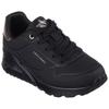 Sneaker SKECHERS "ESS - STREET GIRLS", Kinder, Gr. 36, schwarz (schwarz, uni), Lederimitat, casual, Schuhe, Freizeitschuh mit gepolster.Schaftrand, Größenschablone zum Download