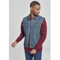 Jerseyweste URBAN CLASSICS "Herren Denim Vest" Gr. XXL, blau (denimblue) Herren Westen