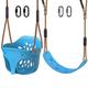 BeneLable 2 Pack Swing Seat, Full Bucket Soft Outdoor Garden Playground Swing with Adjustable 1.3-2M Rope & Lockset Carabiner for Toddler/Kid, Cute Elephant Shape & Flower Cutout, up to 600lbs, Blue