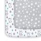 Mini Crib Sheets, 2 Pack Pack and Play Sheets, Stretchy Pack n Play Playard Fitted Sheet, Compatible with Graco Pack n Play, Soft and Breathable Material, Stars & Bunny