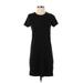 J.Crew Factory Store Casual Dress - Shift: Black Solid Dresses - Women's Size X-Small