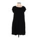 Socialite Casual Dress - Shift Scoop Neck Short sleeves: Black Print Dresses - Women's Size Medium