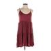 Jodifl Casual Dress - A-Line Scoop Neck Sleeveless: Brown Print Dresses - Women's Size Small