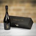 Bottega Spa Poeti Valdobbiadene Prosecco Superiore DOCG Extra Dry in Personalised Black Hinged Wood Gift Box - Engraved with your message