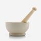 Stone Mortar & Pestle with Wooden Handle Boxed 4.5"