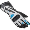Spidi STR-6 Ladies Motorcycle Gloves, black-white-blue, Size XL for Women