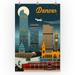 Denver Colorado - Retro Skyline - Lantern Press Artwork (24x36 Giclee Gallery Print Wall Decor Travel Poster)