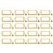 20Pcs Antique Brass Drawer Label Pull Cabinet Frame Handle File Name Card Holder