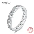 Modian Echt 925 Sterling Silber Ringe Für Frauen Runde Klassische Zehn Herzen Zirkon Ring