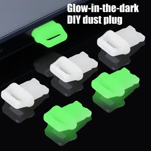 Handy leuchtende DIY Staubs topfen Typ C ios Staubs topfen abdeckungen für iPhone Samsung Universal