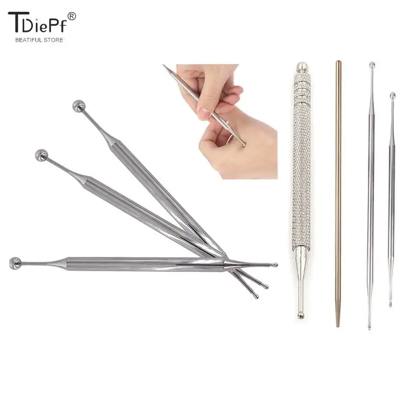 Gesichts reflex zonen massage Massage werkzeug einziehbarer Akupunktur stift doppel köpfiges Feder ohr werkzeug Punktsonden-Stift massage gerät für das Gesicht