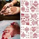 10 Pcs/Set Maroon Color Henna Tattoo Stickers for Hand Brown Red Henna Tattoos for Women Waterproof