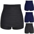 Women Plus Size High Waist Bikini Bottoms Swim Briefs Beach Shorts Ruched Bottom Beachwear Women