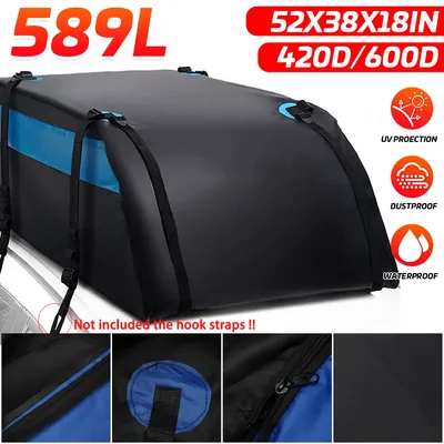 420D/600D Waterproof Cargo Bag Car Roof Cargo Carrier Universal Luggage Bag Storage Cube Bag Travel Camping Luggage Storage Box