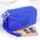 3 Zippers Lady Purses Women Wallets Brand Clutch Coin Purse Cards Keys Money Bags Canvas Short Woman