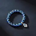 Turkish Lucky Evil Eye Bracelets Blue Evil Eye Bead Bracelet Men Women Handmade Lucky Jewelry Charm