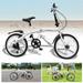 20 Folding Bike 6 Speed Shifter Double V-Brake Foldable Cycling Bicycle Light Weight Carbon Steel Adjustable Height