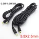 12V DC male to male Extension Cable Plug Cord 0.5m 1.5M 3m Power wire connector 5.5MM X2.5mm