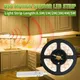 5M PIR Led Motion Sensor LED Strip Lamp 5V Led Under Cabinet Lamp Tape Ribbon Diode Light Battery