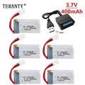 3.7V 400mAh 35C Lipo Battery and Battery charger for X4 H107 H31 KY101 E33C E33 U816A V252 H6C RC