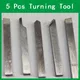 ZR 5pcs HSS Carbide Tip Cutting Turning Boring Bit Lathe Turning Tool Set Mini Metal Lathe Cutter