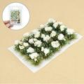 Landscape Layout DIY Modeling Garden Scenery Artificial Grass Cluster Micro Landscape Multi Style Flower Wargame Model Scenery Flower Cluster WHITE